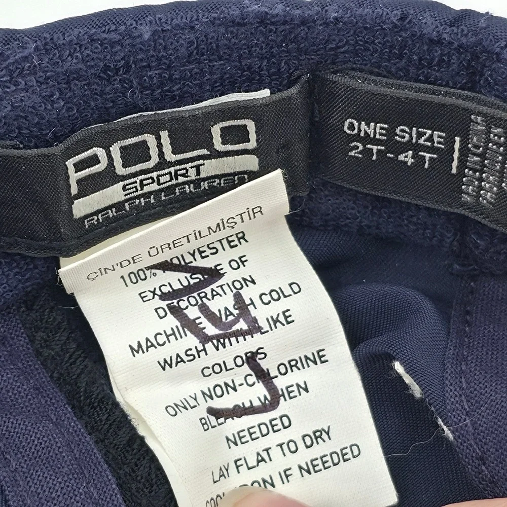 Polo Sport Ralph Lauren Kids US Open 2016 Tennis Hat Navy Blue Orange 2T-4T